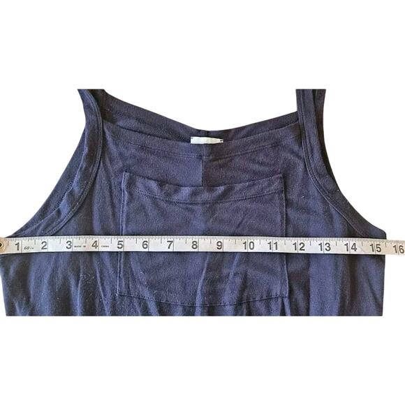 Elloh Womens Jumpsuit Small Blue Stretch Wide Leg Pants Romper Overalls Pockets - Picture 7 of 10